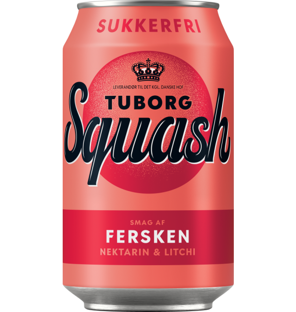 Tuborg Squash Fersken sukkerfri 33cl Can Packshot